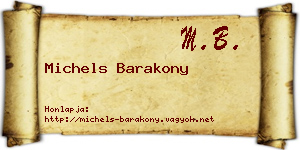 Michels Barakony névjegykártya